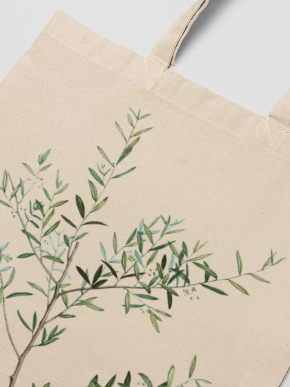 Myrtle Dahoon Vintage Botanical Print Graphic Canvas Tote Bag